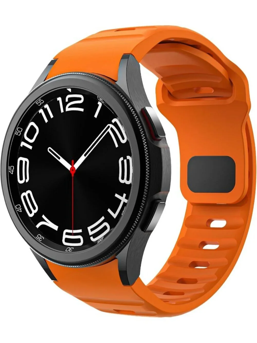 Mens Orange Analog Sport Strap Silicone Replacement Samsung Galaxy Classic Watch